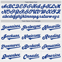 Load image into Gallery viewer, Custom White Red-Royal Authentic Baseball Jersey