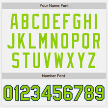 Load image into Gallery viewer, Custom White Light Blue Pinstripe Neon Green-Black Authentic Baseball Jersey