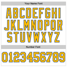 Load image into Gallery viewer, Custom White Gold-Royal Authentic Football Jersey