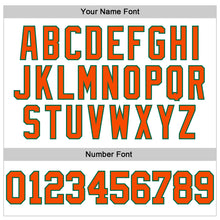 Load image into Gallery viewer, Custom White Orange-Kelly Green Authentic Football Jersey