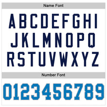 Load image into Gallery viewer, Custom White Blue Gray-Navy Mesh Authentic Throwback Football Jersey