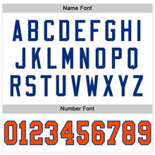 Load image into Gallery viewer, Custom White Orange-Royal Mesh Authentic Throwback Football Jersey