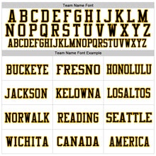 Load image into Gallery viewer, Custom White Black-Gold Mesh Authentic Throwback Football Jersey