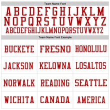Load image into Gallery viewer, Custom White Red Mesh Authentic Throwback Football Jersey