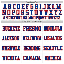 Load image into Gallery viewer, Custom White Royal-Red Mesh Authentic Throwback Football Jersey