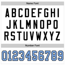 Load image into Gallery viewer, Custom White Light Blue-Black Mesh Authentic Throwback Football Jersey