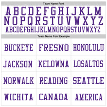 Load image into Gallery viewer, Custom White Purple Mesh Authentic Throwback Football Jersey