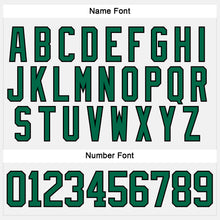 Load image into Gallery viewer, Custom White Kelly Green-Black Hockey Lace Neck Jersey