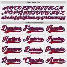 Load image into Gallery viewer, Custom White Red-Royal Hockey Lace Neck Jersey