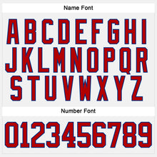 Load image into Gallery viewer, Custom White Red-Royal Hockey Lace Neck Jersey