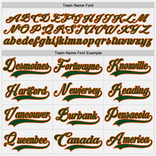 Load image into Gallery viewer, Custom White Green-Orange Hockey Lace Neck Jersey