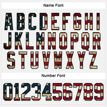 Load image into Gallery viewer, Custom White Vintage USA Flag Black-Maroon Hockey Lace Neck Jersey