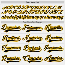 Load image into Gallery viewer, Custom White Black-Gold Hockey Lace Neck Jersey