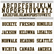 Load image into Gallery viewer, Custom White Black-Old Gold Mesh Authentic Throwback Football Jersey