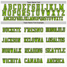 Load image into Gallery viewer, Custom White Neon Green-Black Mesh Authentic Throwback Football Jersey