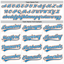 Load image into Gallery viewer, Custom White Blue-Orange Authentic Throwback Baseball Jersey