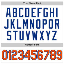 Load image into Gallery viewer, Custom White Orange-Royal Authentic Throwback Baseball Jersey