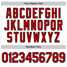 Load image into Gallery viewer, Custom White Red-Black Authentic Throwback Baseball Jersey