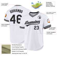 Load image into Gallery viewer, Custom White Black-Gray Authentic Throwback Baseball Jersey