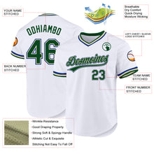 Load image into Gallery viewer, Custom White Green Cream-Royal Authentic Throwback Baseball Jersey