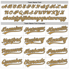 Load image into Gallery viewer, Custom White Steel Gray Old Gold-Black Authentic Throwback Baseball Jersey