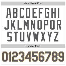 Load image into Gallery viewer, Custom White Steel Gray Old Gold-Black Authentic Throwback Baseball Jersey