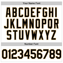 Load image into Gallery viewer, Custom White Black-Old Gold Authentic Throwback Baseball Jersey