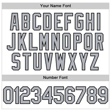 Load image into Gallery viewer, Custom White Gray-Black Authentic Throwback Baseball Jersey