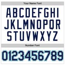 Load image into Gallery viewer, Custom White Navy-Teal Authentic Throwback Baseball Jersey