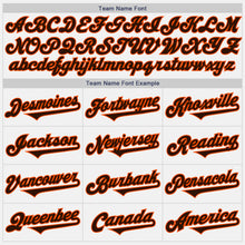 Load image into Gallery viewer, Custom White Brown-Orange Authentic Baseball Jersey