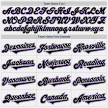 Load image into Gallery viewer, Custom White Black-Purple Authentic Baseball Jersey