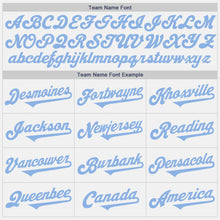 Load image into Gallery viewer, Custom White Light Blue-Pink Authentic Baseball Jersey