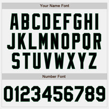 Load image into Gallery viewer, Custom White Black-Green Authentic Baseball Jersey