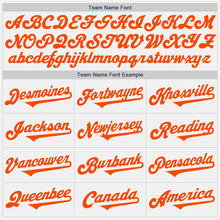 Load image into Gallery viewer, Custom White Navy Gray-Orange Authentic Baseball Jersey