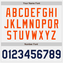 Load image into Gallery viewer, Custom White Navy Gray-Orange Authentic Baseball Jersey