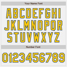Load image into Gallery viewer, Custom White Yellow-Royal Authentic Baseball Jersey