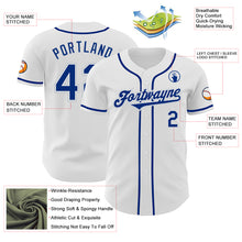 Load image into Gallery viewer, Custom White Royal-Silver Authentic Baseball Jersey