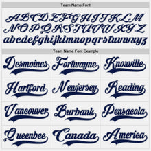 Load image into Gallery viewer, Custom White Blue Navy-Gray Hockey Jersey