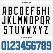 Load image into Gallery viewer, Custom White Blue Gray-Black Hockey Jersey