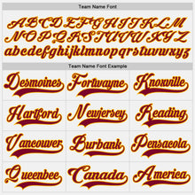 Load image into Gallery viewer, Custom White Navy Gold-Maroon Hockey Jersey