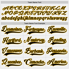 Load image into Gallery viewer, Custom White Black-Gold Hockey Jersey