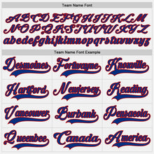 Load image into Gallery viewer, Custom White Royal-Red Hockey Jersey