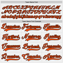 Load image into Gallery viewer, Custom White Orange-Black Hockey Jersey