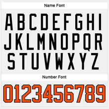 Load image into Gallery viewer, Custom White Orange-Black Hockey Jersey