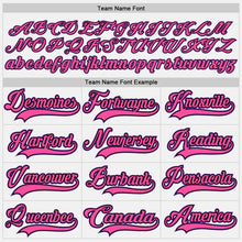 Load image into Gallery viewer, Custom White Purple Black-Pink Hockey Jersey