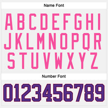 Load image into Gallery viewer, Custom White Purple Black-Pink Hockey Jersey