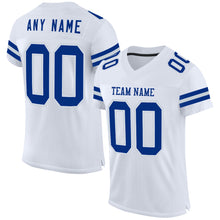 Load image into Gallery viewer, Custom White Royal-Silver Mesh Authentic Football Jersey