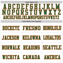 Load image into Gallery viewer, Custom White Kell Green-Orange Mesh Authentic Football Jersey