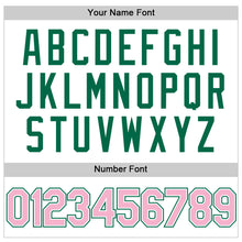 Load image into Gallery viewer, Custom White Light Pink-Kelly Green Authentic Throwback Basketball Jersey