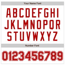Load image into Gallery viewer, Custom White Red Authentic Baseball Jersey